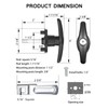 Truck Cap Camper Shell T-Handle Lock Latch Replacement Parts, Truck