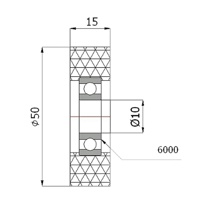 ZAB/S Polyurethane Wheels Rollers – Polyamide with Ball Bearings Plastic