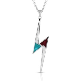Montana Silversmiths Women's Lightning Bolt Necklace Silver One Size