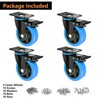 Viquery 3 Inch Heavy Duty Caster Wheels Set of 4,