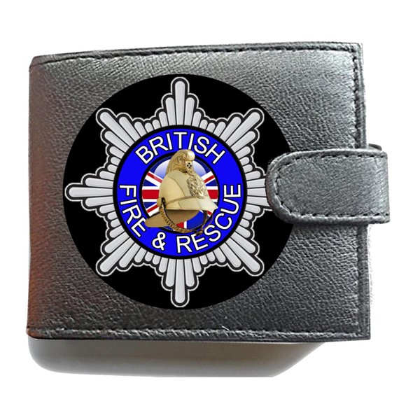 British Fire and Rescue Design Anti RFID Theft Wallet Black