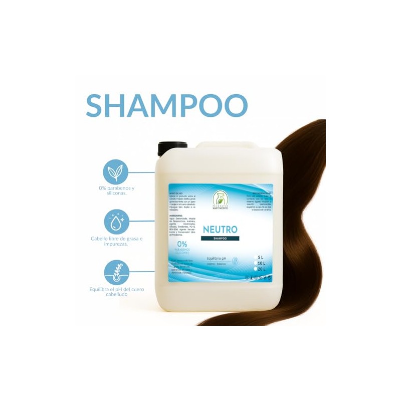 Shampoo Capilar Neutro 5 Litros Productos Mart Mexico