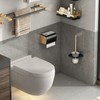 Shower Storage Rack 3 Layers Punch Free Rectangle Aluminum Shower