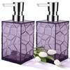 2 Pack Clear Lavender Purple Rust Proof Soap Dispenser, Acrylic