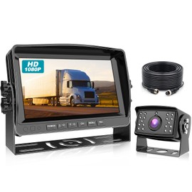 Fookoo Ⅱ HD Backup Camera System Kit, 9" 1080P Reversing Monitor+IP69 Waterproof Rear View Camera, Sharp CCD Chip, 100% Not Wash Up, Truck/Semi Trailer/Box Truck/RV (DY901-Wired)