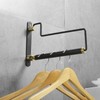 Hiendure Folding Clothes Hanger Drying Rack Black Wall-Mounted Clothes Organizer