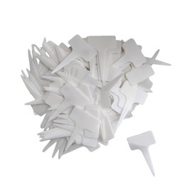 Nocwpsi 200Pcs Horticultural Flower Tags T-Type Plant Tags Plastic Tags Garden Markers,White