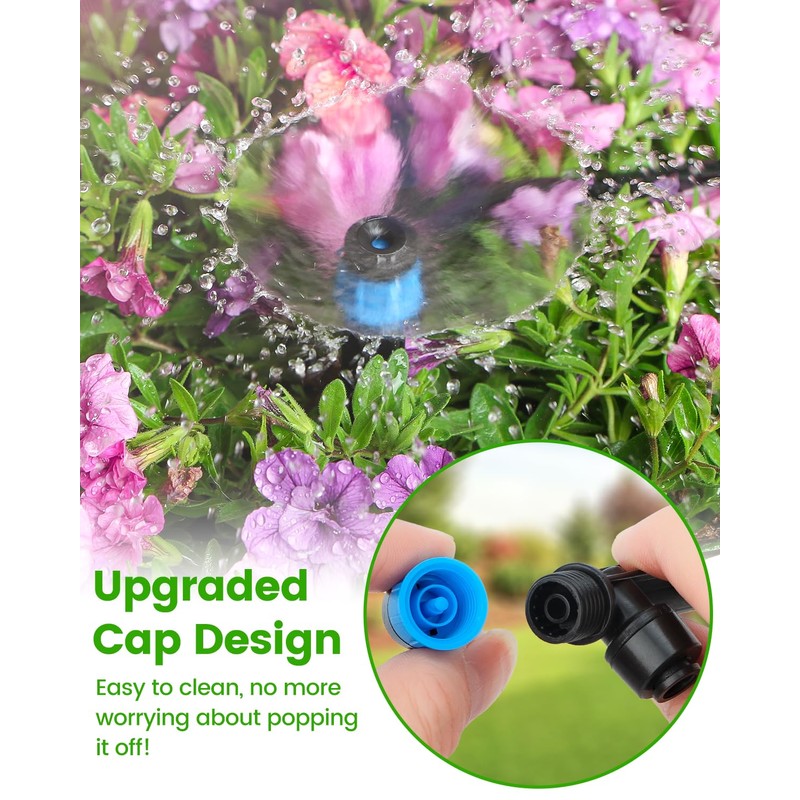Landtouch 36Pack Drip Irrigation Parts, Quick Connect 1/4" Adjustable 360°