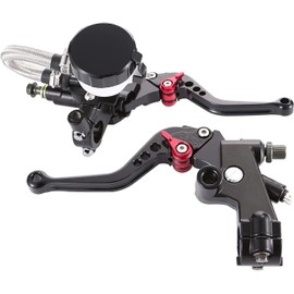venveal Universal Motorcycle Brake Levers 7/8" 22mm Cylinder Clutch Lever Adjustment Front Brake Master Standard Handlebar for Sport Bike/Street Bike/Scooter/Dirt Bike (Black)