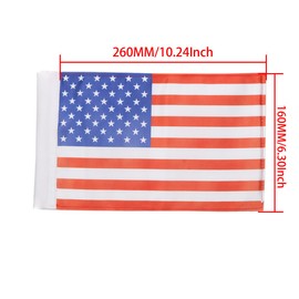 MASION Motorcycle Flag Replacement 6" x 9" Flag with 4/5" Sleeve for 3/8" Flagpole(US Flag)
