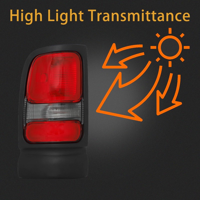 MiKaFex Tail Light Assembly Compatible With 1994-2001 Dodge Ram 1500