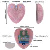 Wireless Mouse Bluetooth Cute Bling Crystal Rhinestone Pink Heart Shape