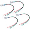 4 Sets PreWired Round LEDs Waterproof Dustproof 2-Color Common Cathode