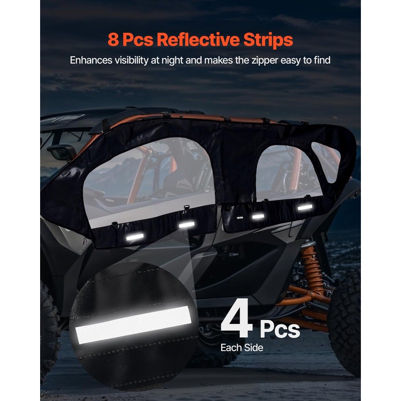 VEVOR Cab Enclosure Upper Doors, Compatible with Can-Am Maverick X3