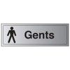 V Safety General Door-Gents Toilet Sign - 300mm x 100mm