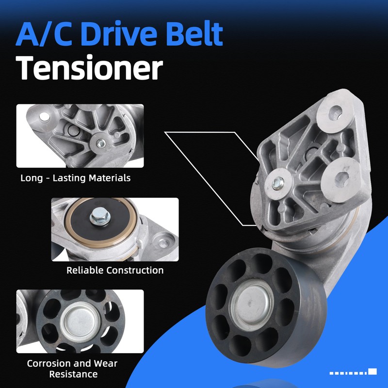 A/C Drive Belt Tensioner Kit, Compatible with Volvo D13, 23669027