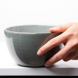 TAG Sonoma Cereal Bowl 31 oz. 1-piece Ironstone Dinnerware Dining Dishwasher Safe for Salad Soup Rice Pasta Ice Cream 6" Slate Blue