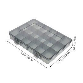 SEWACC Compartment Storage Box for Tools and Hardware Transparent Lid Organizer with Carrying Handle Portable Parts Storage Case for Screws Bolts and Items Compact Design for Garage and