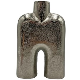 Bergamo Art 12" Tall Decorative Handmade Aluminum Abstract Modern Flower Vase