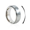 TGNEL 8mm Hammered Mens Fidget Rings Titanium Tungsten Anxiety Spinner