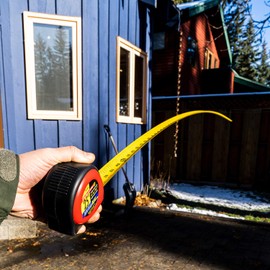 Fuller Tool 750-5025 25 Feet Heavy Duty XL Tape Measure, Retractable Measuring Metric Tape