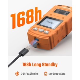 TopTes Guard-566 Portable Carbon Monoxide Detector, Rechargeable CO Detector with Back Clip, Vibration, Visual & Audible Alarms, 168h Long Standby, Adjustable Alarm Thresholds for Home, Work Use