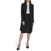 Halston Women's Long Collarless Suiting Jacket, Black