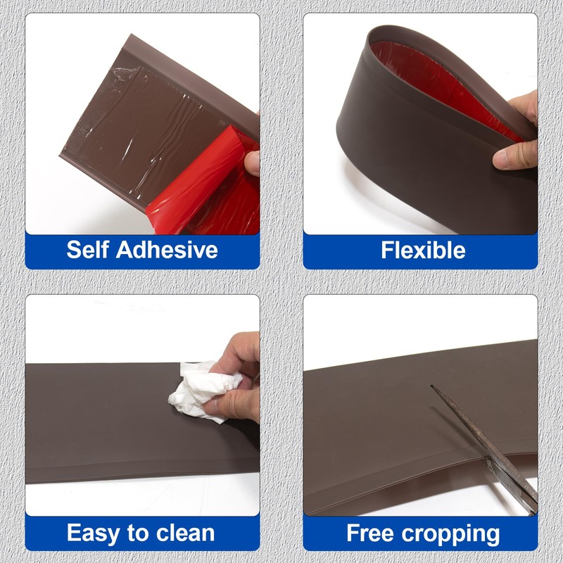 COUKIU Flexible Baseboard Molding Trim, 6 Inch x 20 Feet