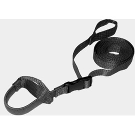 ROK STRAPS Adjustable 18"-10Ft X 1" Tie-Down with Easy Loop Ends Tactical Black