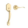 Haidms Gold Front Door Handle, Entry Door Handleset No Lock,