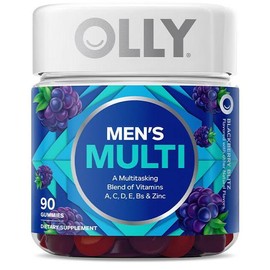 OLLY Men's Multivitamin Gummy, Vitamins A, C, D, E, B, Zinc, Blackberry Flavor