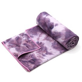 Eunzel 2 Pack Hot Yoga Towel Non-Slip Yoga Mat Towel Ultra-Absorbent Microfiber Towel for Hot Yoga, Pilates，Bikram and Workout 26.5"x 72", Lavender& Mint Green
