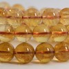 Natural Citrine Gemstone 10mm Round Beads Stretch Bracelet 6.5" Unisex