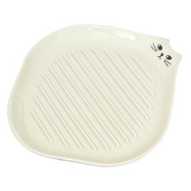 Decore Corporation Karifuwa Toast Plate Cat IV Size (W x D x H): Approx. 6.8 x 6.8 x 0.7 inches (17.4 x 17.4 x 1.7 cm) PA-47711