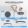WKONCLDY 3200lm LED Flush Mount Ceiling Light, Super Slim 12