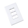 6-Port Keystone Wall Plate, White