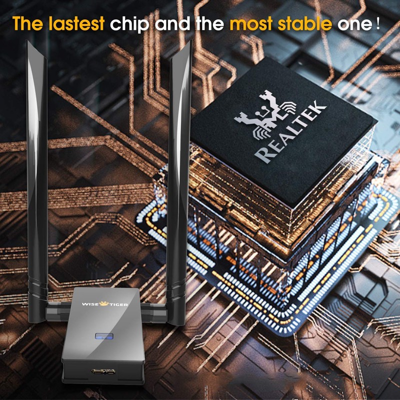 WiFi Adapter For Big Room, 1200Mbps Usb Wireless Network Adapter