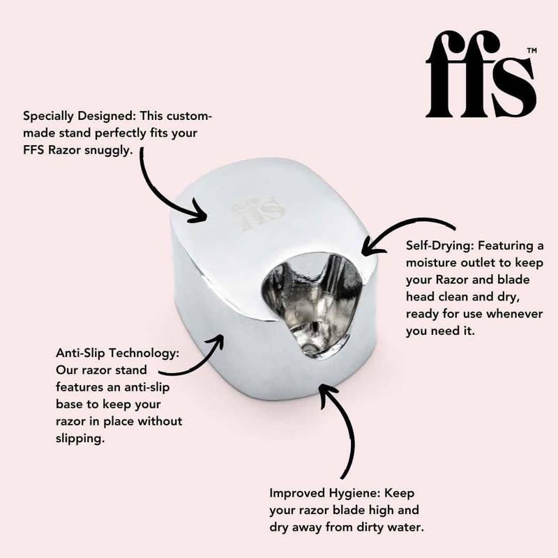FFS Beauty Premium Razor Stand – Weighted Metal, Anti-Slip Base