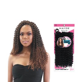 Mayde Beauty Crochet Braids 3X Lusty Water Wave 14" (14 inch (Pack of 1), 1B)