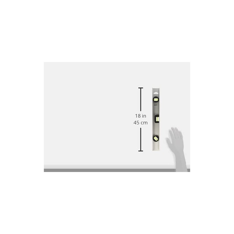 Foy 142602 Nivel 3 Gotas 18" de Aluminio