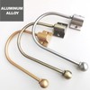 Adjustable Gold Curtain Holdbacks, Foldable Tiebacks for Heavy Drapes