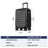 KYME Hardside Expandable Carry On Luggage 22x14x9 Airline Approved,20 Inch