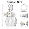 Ximalun Initial Letter A-Z Keyring Initial Letter Pendant with Key