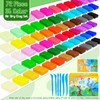 FUONCEDE Air Dry Clay, 72PCS Colors Modelling Clay with 6