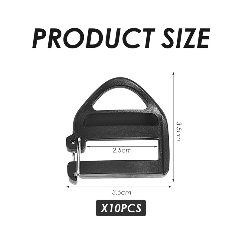 WUFGWBD 10 Pieces Backpack Replacement Buckles, Webbing Plastic Buckles, Fastener