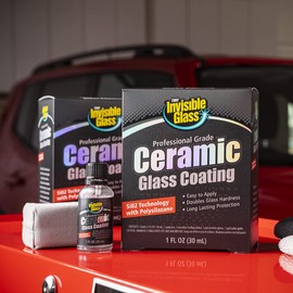 Invisible Glass 95151 Ceramic Glass Coating Kit – Long-Lasting, Rain Repellent & Hydrophobic Protection for Automotive Glass Windshields – Scratch & Weather Resistant – Quick, Easy Application – 30 mL