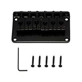 Metallor Guitar Bridge Saddles for Hardtail Strat Tele Electric Guitar Parts Replacement Black.