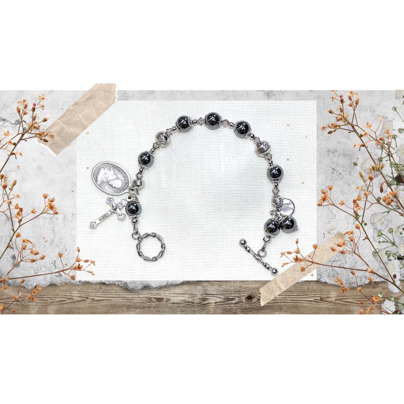 St. Pio, Padre Pio Rosary Bracelet in High Quality Stainless