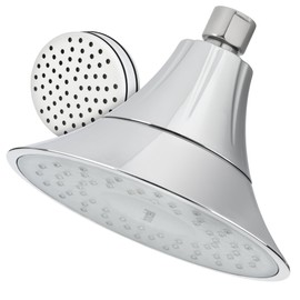 VivaSpring Filtered Shower Head FSH25-CG | Chrome Finish with Slate face and Wide Rain Spray | for softer skin and hair | 6 month filter FF-15 | Certified Filtration