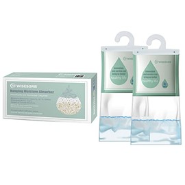 Wisesorb 2 Pack Moisture Absorbers, 14oz/Pack Moisture Absorber Tyvek Paper Hanging Bag, Closet Dehumidifier, Dehumidifier Bags, Moisture Absorbers For Closet